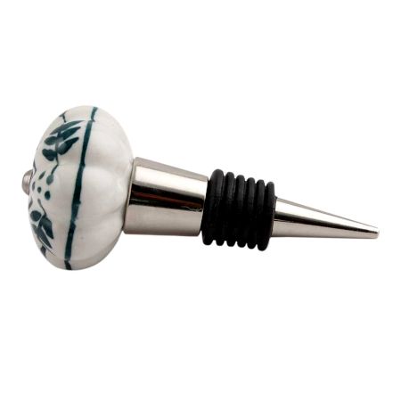Lemon Grass Melon Ceramic Wine Stopper (Pack Of One Piece)